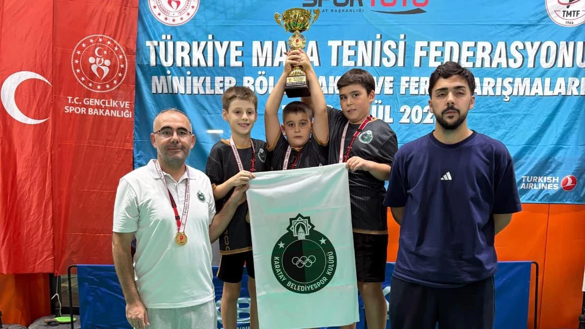 Karatay Belediyespor’un minik raketleri Muğla’da şampiyon oldu