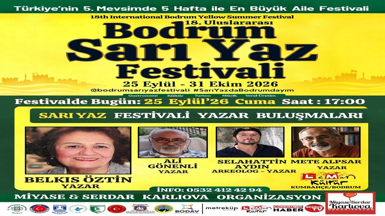 Bodrum SarıYaz Festivali: Yaşayan yazarlar Leman Kültür’de buluşuyor