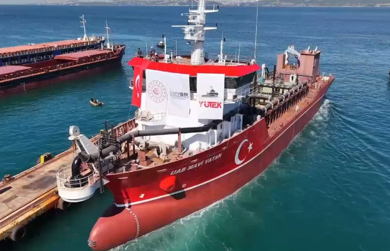 Yerli dizaynla ilk emici özellikli tarama gemisi mavi sularda