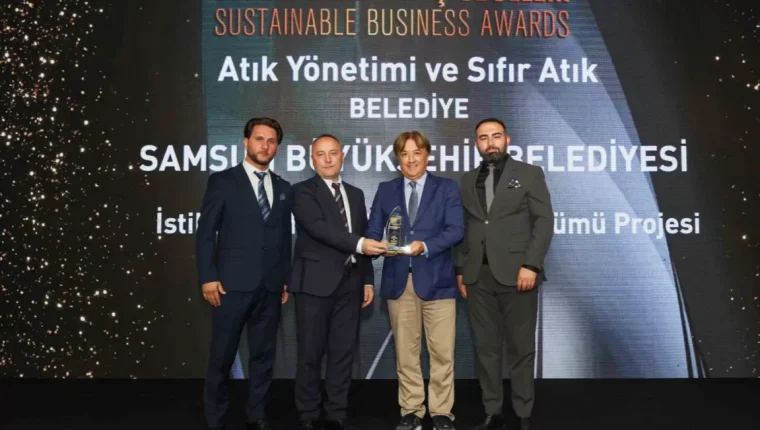 Samsun Büyükşehir'in Çiftlik Caddesi projesi sürdürülebilirlik ödülü aldı