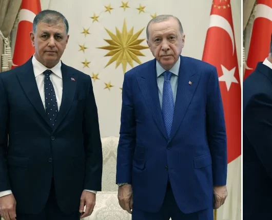 Erdoğan Beştepe'de İzmir Büyükşehir Başkanı Cemil Tugay'ı kabul etti