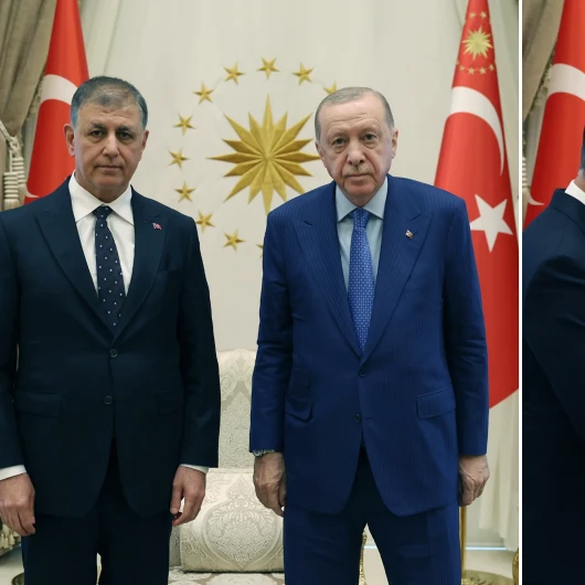 Erdoğan Beştepe'de İzmir Büyükşehir Başkanı Cemil Tugay'ı kabul etti