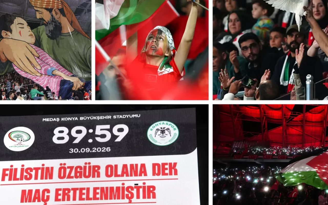 Erdoğan'dan Filistin-Konyaspor maçına mesaj: Dayanışmanın örneği