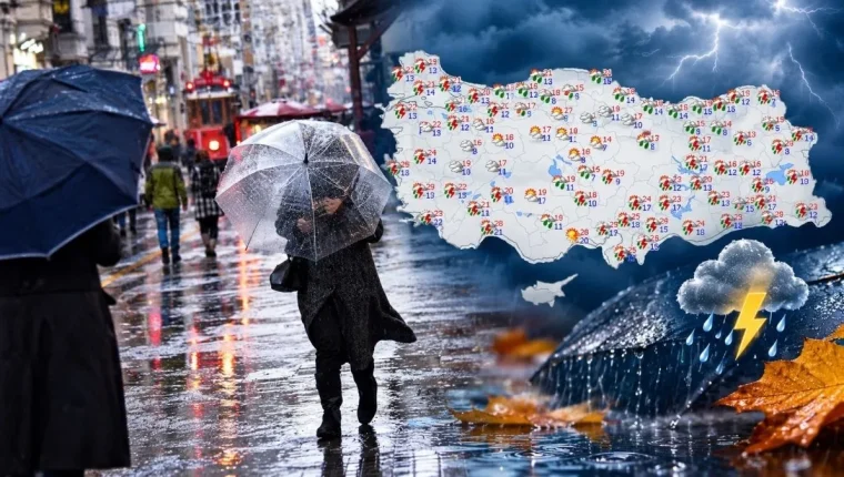 Ekim ayında yağışlar artıyor! Meteoroloji’den 15 il için gök gürültülü sağanak uyarısı