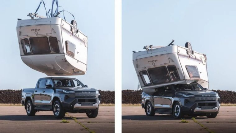 Toyota, yeni Hilux BEV dayanıklılığını 760 kg karavanla test etti