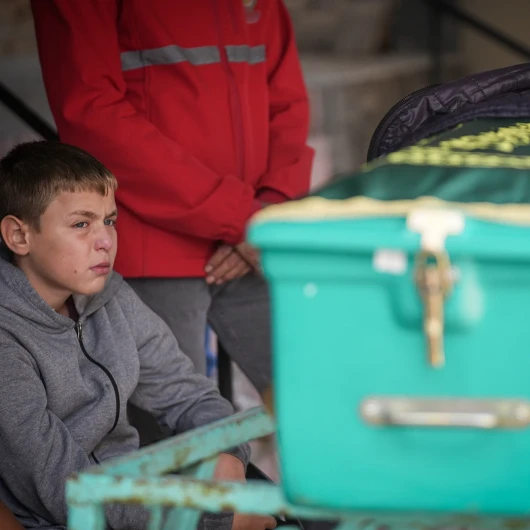 Soma maden göçüğünde ölen babası için 13 yaşındaki oğulun vedası