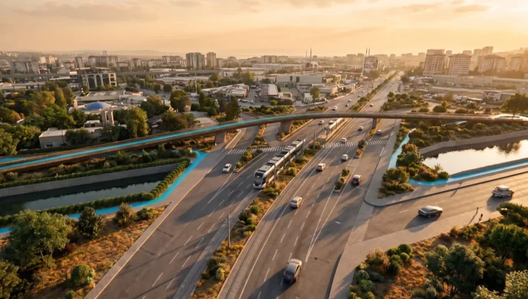 Karşıyaka Mavişehir’de yeşil alanlar köprüyle birleşiyor