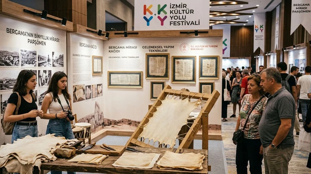 İzmir Kültür Yolu Festivali'nde Bergama'nın parşömen mirası tanıtıldı